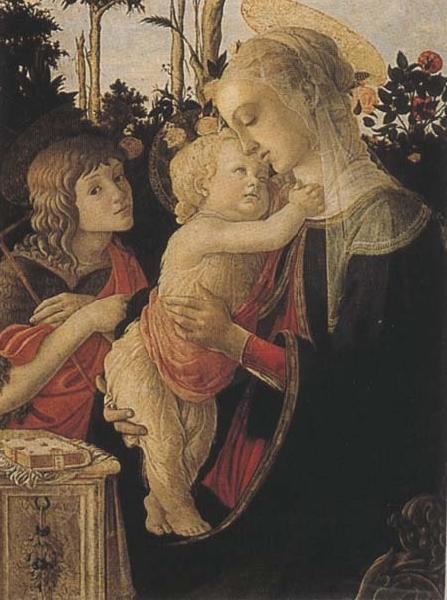 Sandro Botticelli Madonna of the Rose Garden or Madonna and Child with St John the Baptist Sweden oil painting art